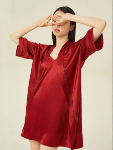 JINSANTA | Red Silk Bridal Robe