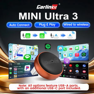 CarlinKit | Carlinkit Mini Ultra 2in1 Wired To Wireless Carplay Android Auto For Oem Car Plug And Play 5GHZ Wifi Type-C/USB Auto Connection