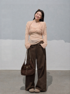 JULULOOK | Bộ Áo Tank Top Voan Hoa 3D và Shawl Knit Dành cho Người Mập