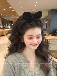 Elegant 3D Cartoon Butterfly Knot Hairband Womens High Hairline Sponge Hairband New Years Hair Accessories Versatile Pressed Hair Hair Clip