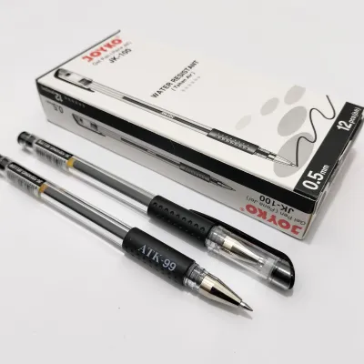 1 Pak Pulpen Gel Joyko JK-100 Tinta Hitam Isi 12 Pcs