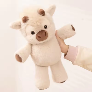 &Adorable Highland Cattle Plush Toy 40cm - Huggable Running Cow Stuffed Animal Made with Premium Soft Fabric Soothing Companion