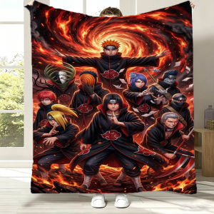 Bandai | Manga N-Naruto Uchiha Itachi Anime 3D Flannel Blanket Soft Throw Blanket Art For Home Decor Bedroom Bed Sofa Picnic Fan Gifts