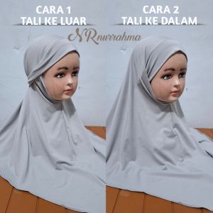 hijab instan segitiga TALI INARA ANAK 4-12 tahun spandek jersey premium