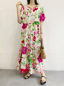 Loose Fit Artificial Cotton Summer New Style Womens Dress Sun Protection Outdoor Wear Silk Cotton Skirt Draping Meat Covering