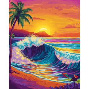 Frameless Scenery Paint By Numbers Handpainted Kit Landscape Canvas Painting By Numbers Picture Paint Home Wall Decors