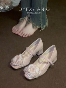 เรียบหรู รองเท้าส้นสูงแมรี่เจนสไตล์จีน ผู้หญิง นุ่ม รองเท้าเดี่ยวด้านล่างลายดอกไม้ ดีไซน์ สําหรับกระโปรง ชุดกี่เพ้า ชุดแนวย้อนยุคปลายคืน