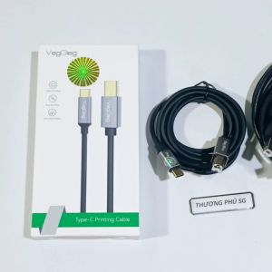 Cáp máy in Type C Printing dài 1.5m / 3m / 5m (Chuẩn Type C ra USB máy in)