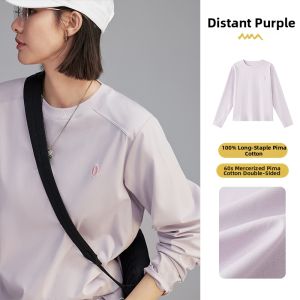 60S Lustrous Pima Cotton Long Sleeve T-shirt