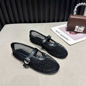 Giày Bốt Lưới Mary Jane Đế Phẳng Đính Đá Cho Nữ Giày Bốt Lưới Đi Biển Giày Bốt Lưới Đế Phẳng Giày Bốt Lưới Đính Đá