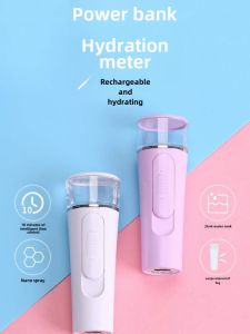 Facial Vaporizer Nano Moisturizing Spray Instrument Cold Spray Portable Facial Face Water Replenishing Device Rechargeable Beauty Instrument for Women
