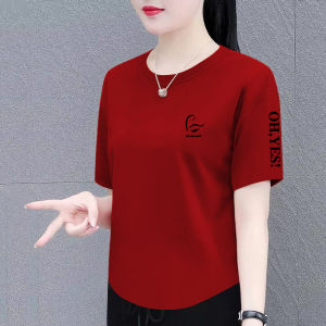 ผู้หญิง หลวม Fit ผ้าฝ้าย เสื้อยืดแขนสั้น ฤดูร้อน สไตล์ หลากหลาย พรางหุ่น ชุดคลุมท้องขนาดใหญ่ เสื้อท่อนบน เสื้อบอดี้เชิ้ต