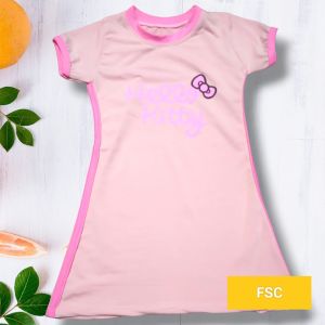 Trendy Kitty Long Dress  for Kids for Girls