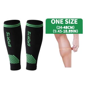 Breathable High Elastic Nylon Knitted Compression Calf Sleeve Protector for Running Football Basketball Leg Muscle Support