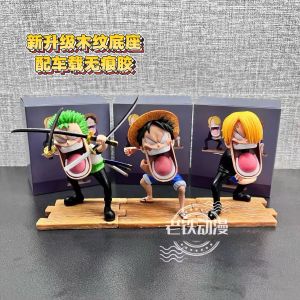Bộ Ba Người Đói One Piece Anime PVC 110mm Trang Trí Bàn Đồ Chơi Cá Tính Quà Tặng Cho Bé Trai Đồ Chơi Mô Hình Tĩnh Đồ Chơi