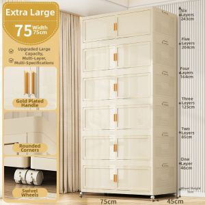 Easy-Install Closet For Kids Clothes and Toys Double Doors