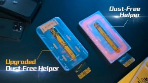 HODA - Kính Cường Lực Dust-Free 0.33MM cho Smart Phone 17 / 16 Pro / 15 ProMax / 14 Promax / 14 Pro / 14 Plus / 14 / 13 Promax / 13 Pro / 13 / 12 Promax tư lấy bụi  kèm khung tự dán tại nhà