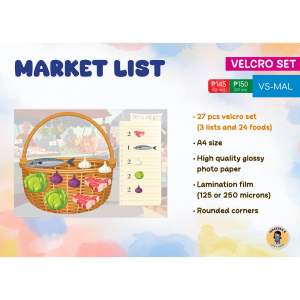 Interactive Velcro Worksheet | Busy Book - Market List