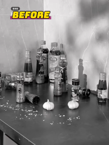 Ecoco Lazy Susan 360° Aluminum Rotating Spice Seasoning Bottle Storage Shelf Condiment Spinning Tray