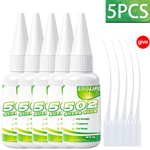 502 Super Glue Extra Strong Instant Adhesive High Viscosity Quick Dry Multi‑purpose For Metal Plastic Wood DIY Glass Rubber 20G