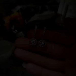 Huitan Versatile Classic Design Round Dangle Earrings For Women Dazzling Crystal CZ Engagement Wedding Jewelry Statement Earring