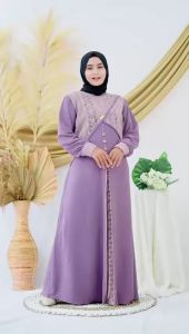 TGC - Anaya Dress Muslim Gamis Kekinian Untuk Remaja dan Dewasa Bahan Crincle Premium LD 110