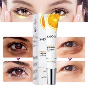 Vitamin C Eye Cream Serum 20g Targets Dark Circles Eyebags Anti-Wrinkle Aging Herbal Essence for Fat Particle Removal Moisturizing Lifting Eye Care