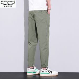HULIXIONGDI | Breathable Comfort Loose Straight Pants 9-Tenth