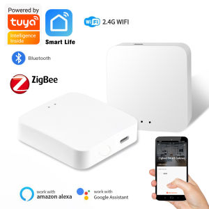 Tuya Wireless Smart multi-mode Gateway  Bluetooth ZigBee Mesh Hub Smart Home  control Smart Life APP Work With Alexa Google Home