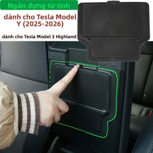 Hộp Đựng Đồ Trung Tâm Hộp Để Tay Có Ngăn Chứa Đồ Ẩn Chất Liệu ABS Dành Cho Tesla Model Y/L 2023-2026 Và Model 3 & Y Phiên Bản Juniper