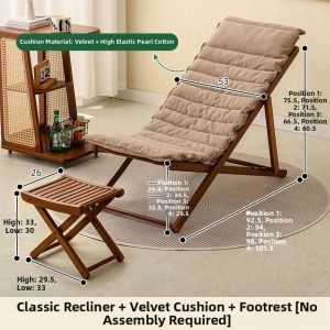 ZHUTING | Adjustable Foldable Bamboo Multi-function Leisure Chair