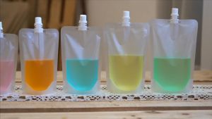 Standing Pouch Spout Pack Mika Transparan Kemasan Minuman Kemasan Serbaguna PER 5PCS