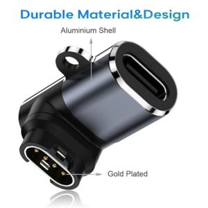 For Garmin Fenix 8 7 7S 7X 6S 6 Forerunner 955 965 Quatix USB-C Charger Smartwatch Charger Adapter Garmin Charging Cable Adapter