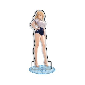 Bandai | Standing Sign for Genshin Impact Keqing Eula Beidou Ganyu Acrylic SelfMade Cute Anime Game Desktop Decoration Toy Fans Gift 15cm