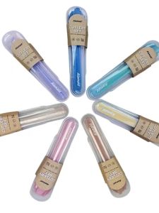 Portable Alamaid Plastic Dining Set with Flip Cover Fork Spoon Knife Three Piece Takeaway Meal Kit Box for Travel Lightweight