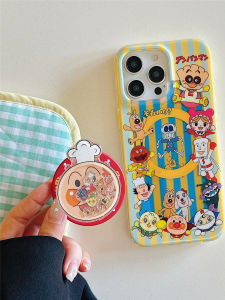 เคสโทรศัพท์มือถือแบบอเนกประสงค์พร้อมขาตั้งแม่เหล็ก ลายผ้าเชิ้ต ลายฮีโร่ขนมปัง ป้องกันการตกหล่น 2 ชั้น ด้านนอกนิ่ม ด้านในแข็ง