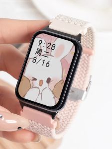 New Xiaomi Mi Band 8Pro 9Pro 7 Handwoven Nylon Bracelet Replacement Band for Smartwatch Fitness Tracker Sporty Women Summer High End