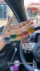 Car Hanging Diffuser Rearview Mirror Perfume | Long-Lasting Natural Essential Oil | Smoke & Odor Remover | 10ml