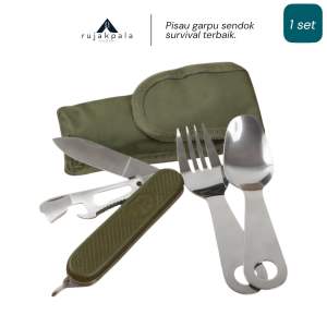 Sendok set multifungsi sendok camping survival