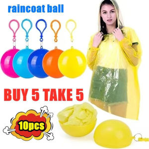 【BUY 5 TAKE 5】10pcs Portable Emergency Disposable Keyring Poncho Raincoat Ball Disposable Raincoat Ball Mini Storage Ball Portable Outdoor Activities Emergency Raincoat Travel Colorful Rain coat Portable Foldable Pocket Rain Coat Travel Rain Coat