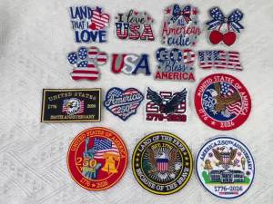 USA 250th Anniversary Embroidered Patch America 1776-2026 Independence Liberty Day Patches Iron On Patches For Clothes Hat Patch