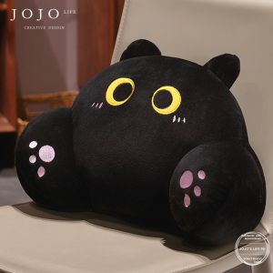 Cartoon Cat Backrest Pillow Bedside Sofa Lumbar Support Cushion Soft PP Cotton Stuffed Animal Toy Universal Age Group