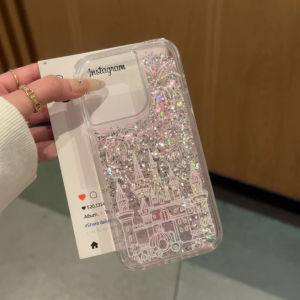 Silver Sandstorm Phone Case with Firework And Castle Design Creative Ins Style Protective Cover for Apple 16Pro iPhone 15Max Xiaomi 14 Huawei Mate70p60 Honor 200 Findx7 Nova13 Reno12 Iqoo11