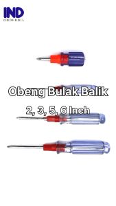 Obeng Transparan-Bening 2 Way Bolak-Bulak Balik-BB 5 Inch Plus-Ples + Minus-Mines