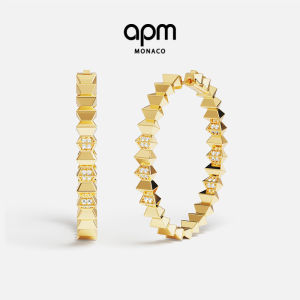 Golden Wavy Hoop Earrings Gift
