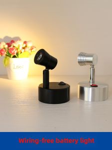 Wireless Battery-Powered Mini LED Spotlight for Wedding Lighting Shop Illumination Surface-Mounted Energy-Saving Portable
