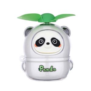 Handheld Fan Panda Chinese Style USB Rechargeable Mini Fan Portable Cartoon Electric Low-Noise Personal Pocket Fan With Blades