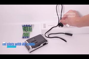 Bộ Sạc Pin Tiểu AA AAA đa năng đèn led báo sạc 4 khe sạc độc lập tự ngắt khi đầy an toàn