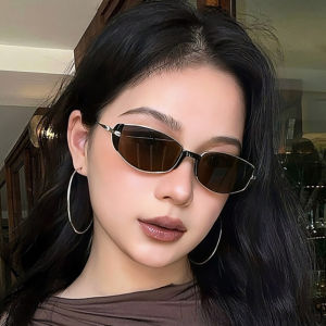 JN IMPRESSION Retro Steam Small Oval Frame Sunglasses UV Protection Fashion Punk Metal Sunshade Sunglasses