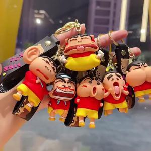 Crayon Shin-chan Mặt Cười Ngộ Nghĩnh Móc Khóa Silicon Hoạt Hình Búp Bê Ba Lô Charm Cặp Đôi Xe Mặt Dây Chuyền Anime Dễ Thương Phụ Kiện Dành Cho Mọi Lứa Tuổi